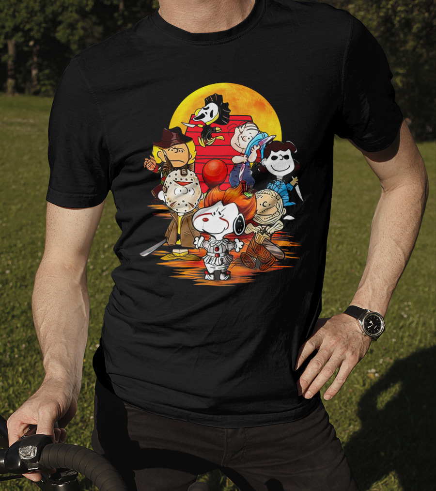 Snoopy And Friends Halloween Horror Mashup T-Shirt