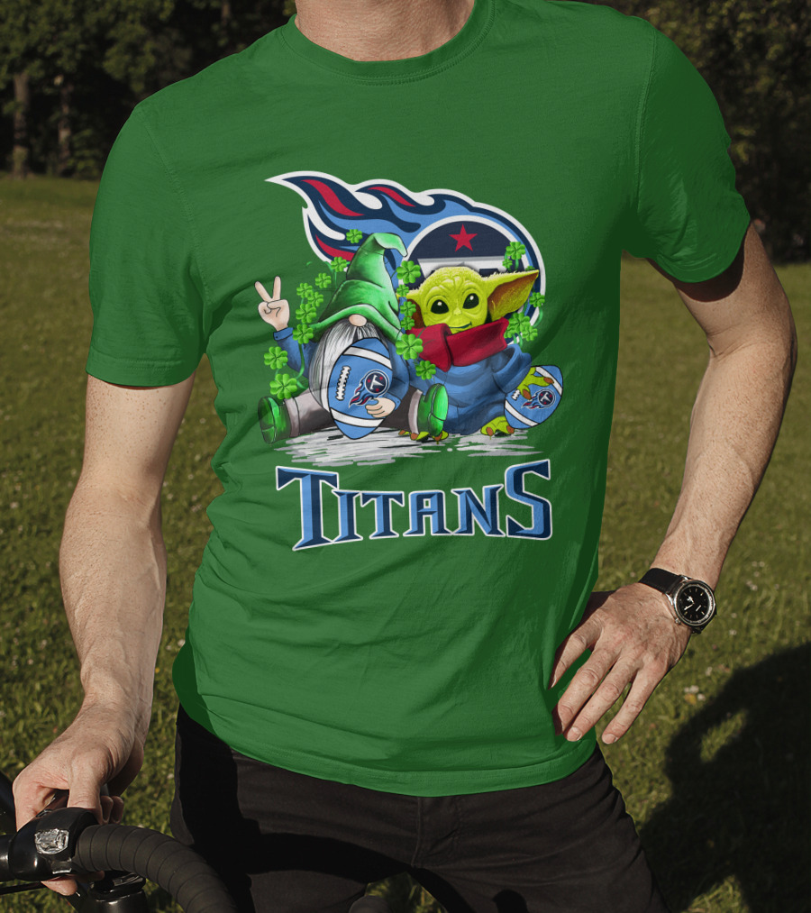 Tennessee Titans St. Patrick’s Day Gnome And Alien Football T-Shirt