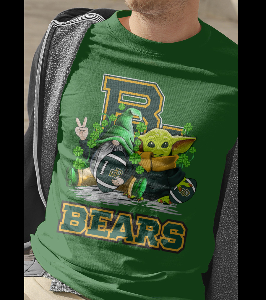 Baylor Bears St. Patrick's Day Football Clover T-Shirt