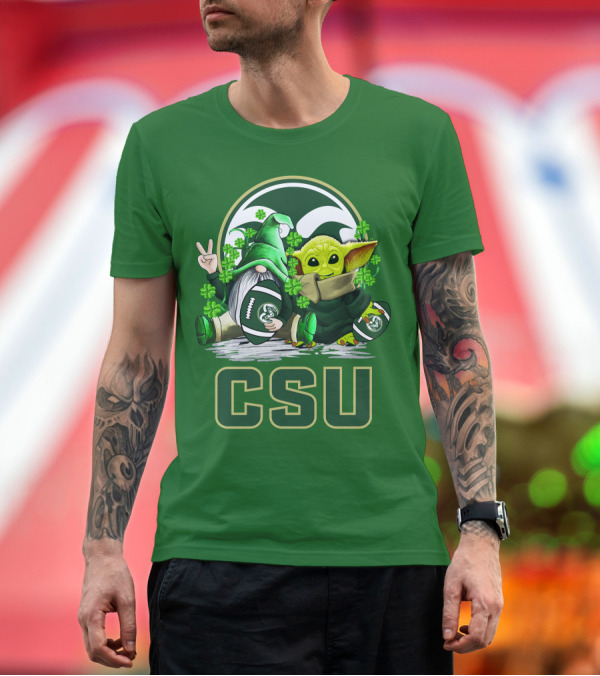 Premium T-Shirt: CSU Gnome and Baby Alien with Shamrocks for Colorado State Rams Football Patrick’s Day T-Shirt CSU Gnome and Baby Alien with Shamrocks for Colorado State Rams Football Patrick’s Day T-Shirt