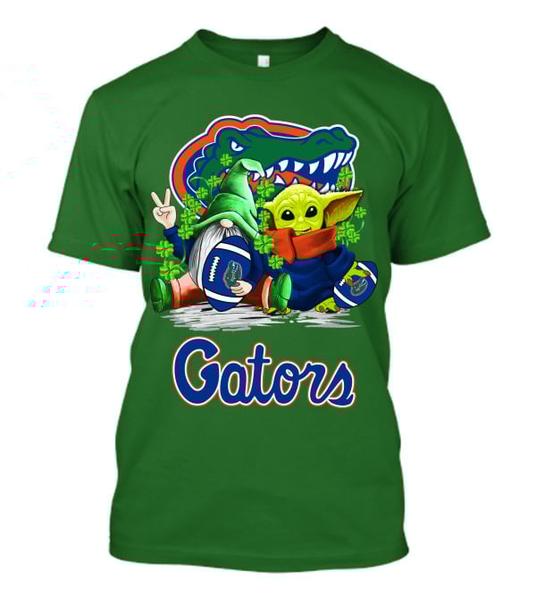 Florida Gators Football St. Patrick's Day Gnome And Baby Alien T-Shirt