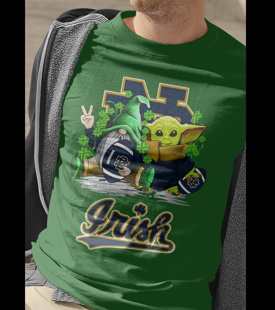 Notre Dame Fighting Irish Football St Patrick's Day Irish T-Shirt