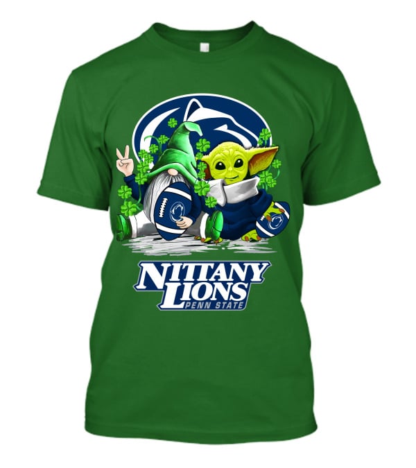 Penn State Nittany Lions St. Patrick's Day Football Shamrocks T-Shirt