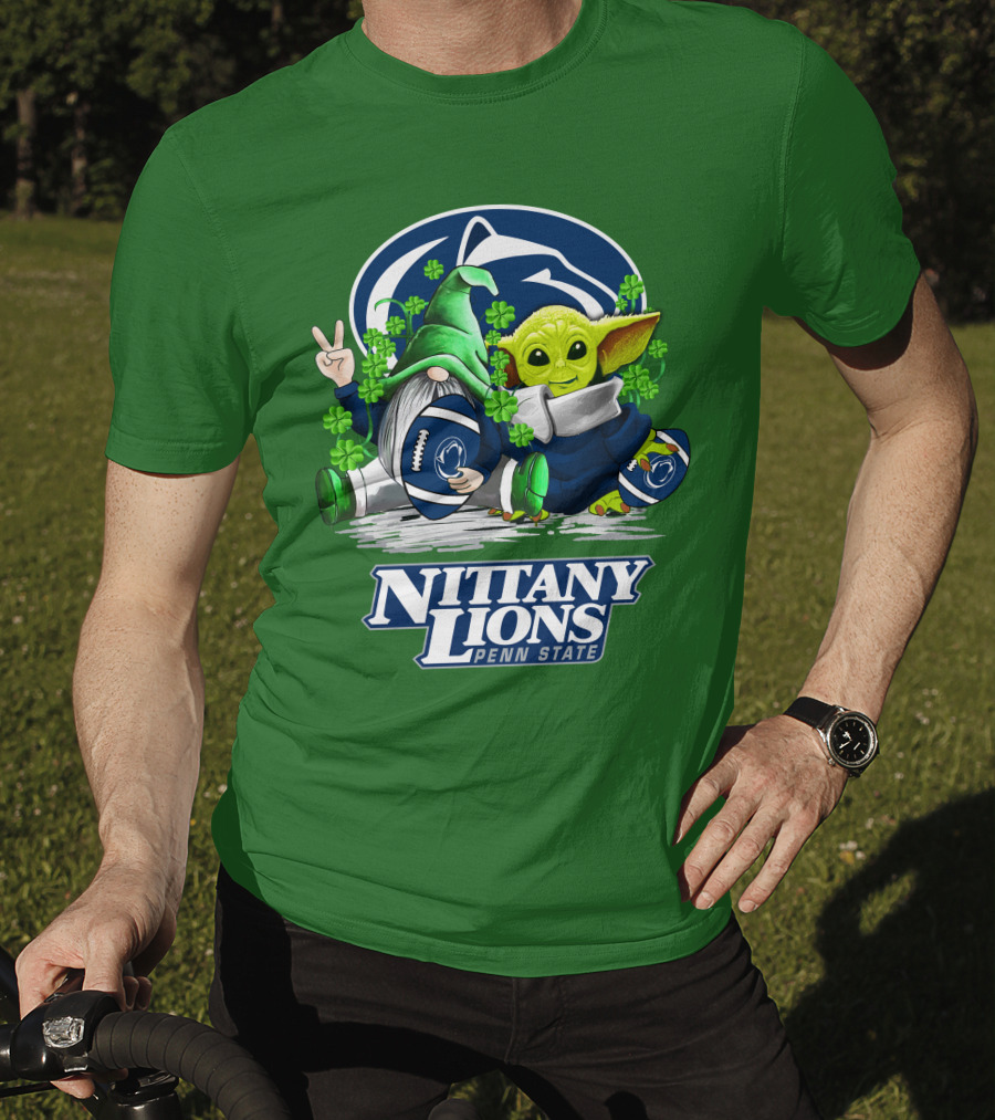 Penn State Nittany Lions St. Patrick's Day Football Shamrocks T-Shirt