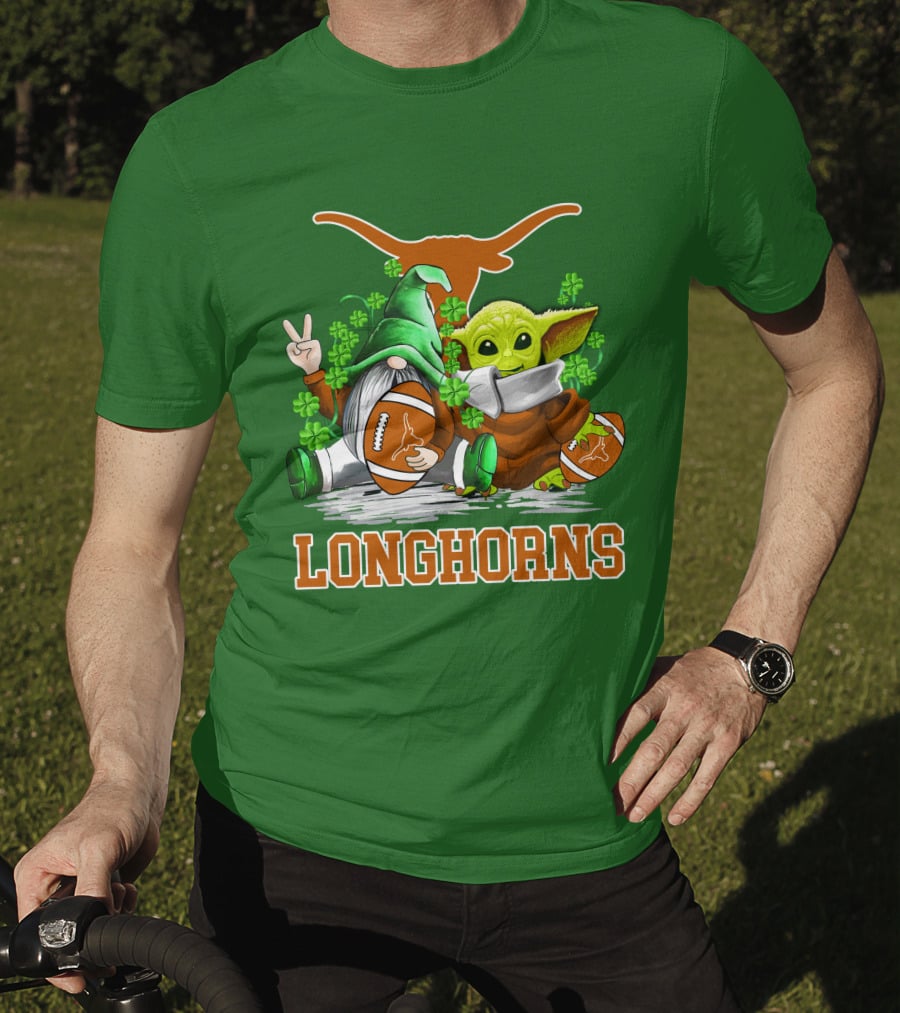 Texas Longhorns Football Patrick’s Day Longhorns Gnome Baby Jedi T-Shirt