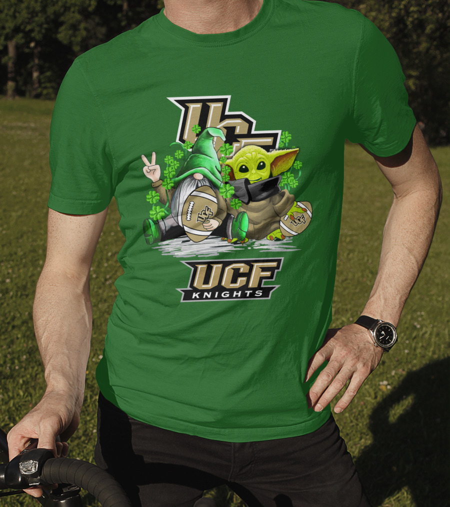UCF Knights Football St. Patrick's Day Shamrock Gnome Baby Alien T-Shirt