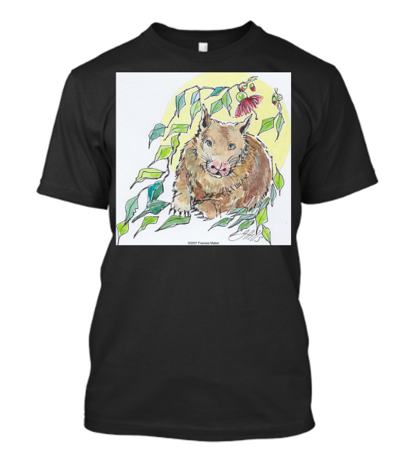 Frances Maber 2007 Illustration Of Willit The Wombat With Eucalyptus Under The Gum Tree T-Shirt