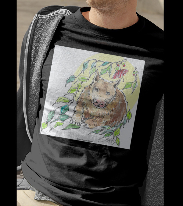 Frances Maber 2007 Illustration Of Willit The Wombat With Eucalyptus Under The Gum Tree T-Shirt