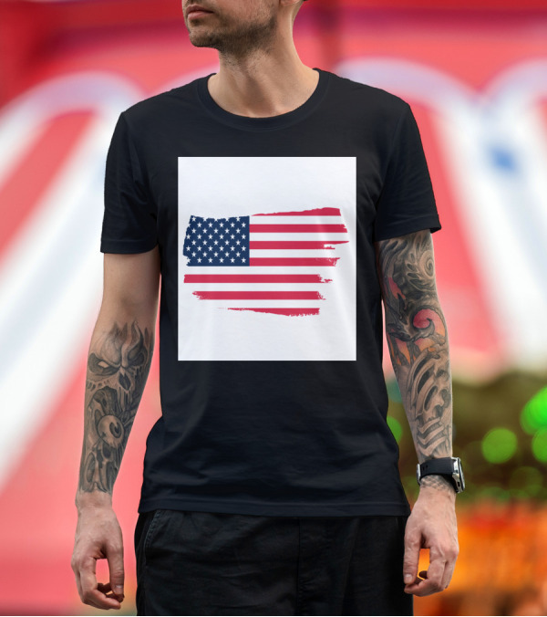 Premium T-Shirt: USA Flag Brushstroke My Passion T-Shirt USA Flag Brushstroke My Passion T-Shirt