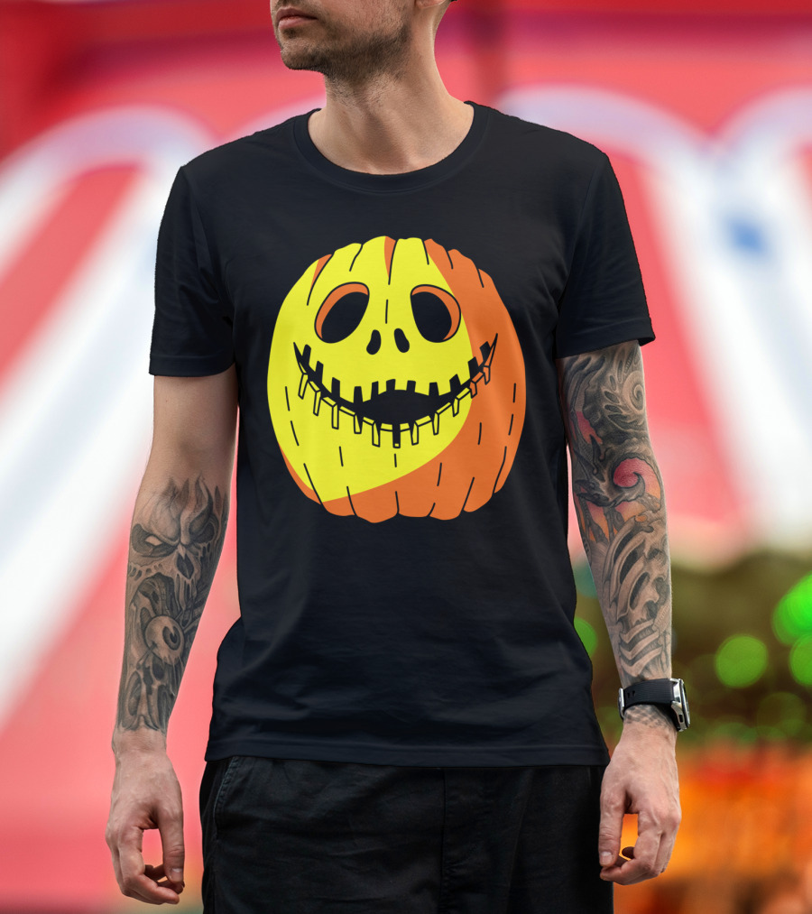 Jack-O-Lantern with Unique Grinning Face T-Shirt