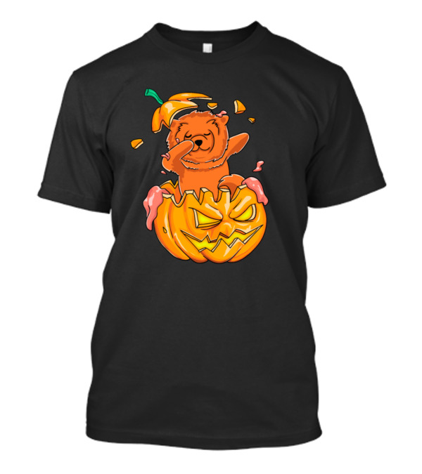 Chow Chow Dabbing Halloween Pumpkin Breakout Dab T-Shirt