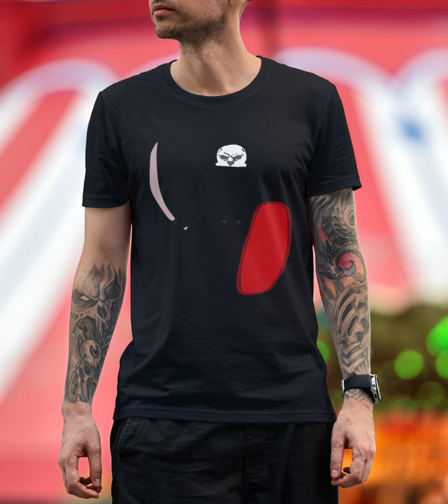 Skeleton Warrior with Sword and Red Shield T-Shirt