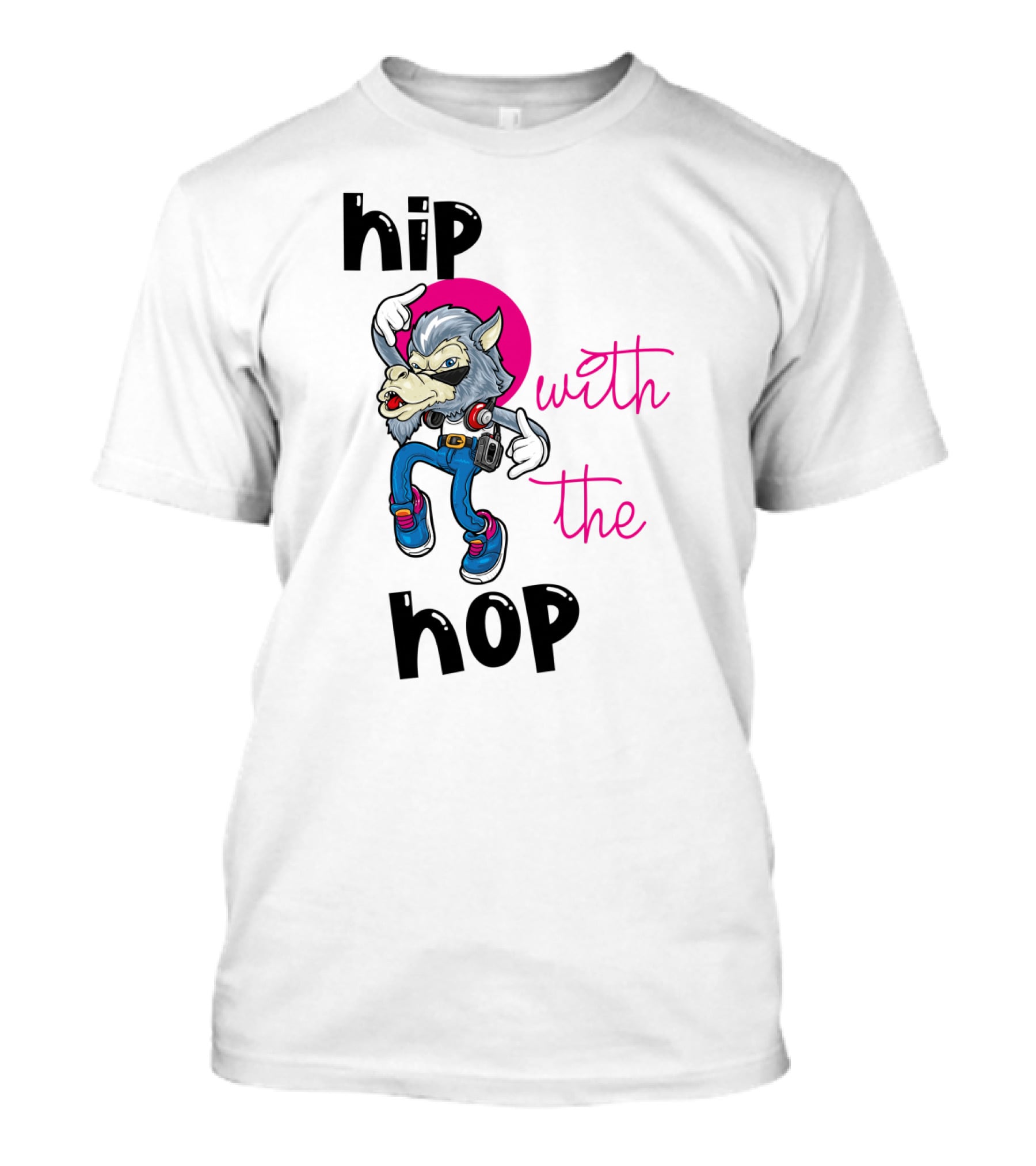 Hip With The Hop Dancing Donkey In Headphones Animation T-Shirt