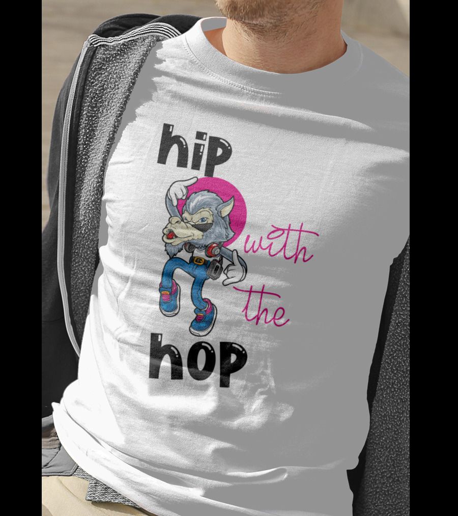 Hip With The Hop Dancing Donkey In Headphones Animation T-Shirt