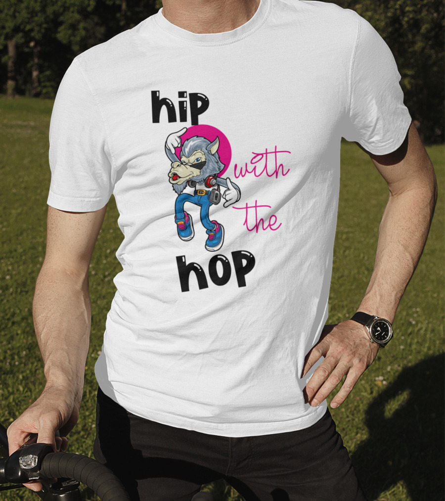 Hip With The Hop Dancing Donkey In Headphones Animation T-Shirt
