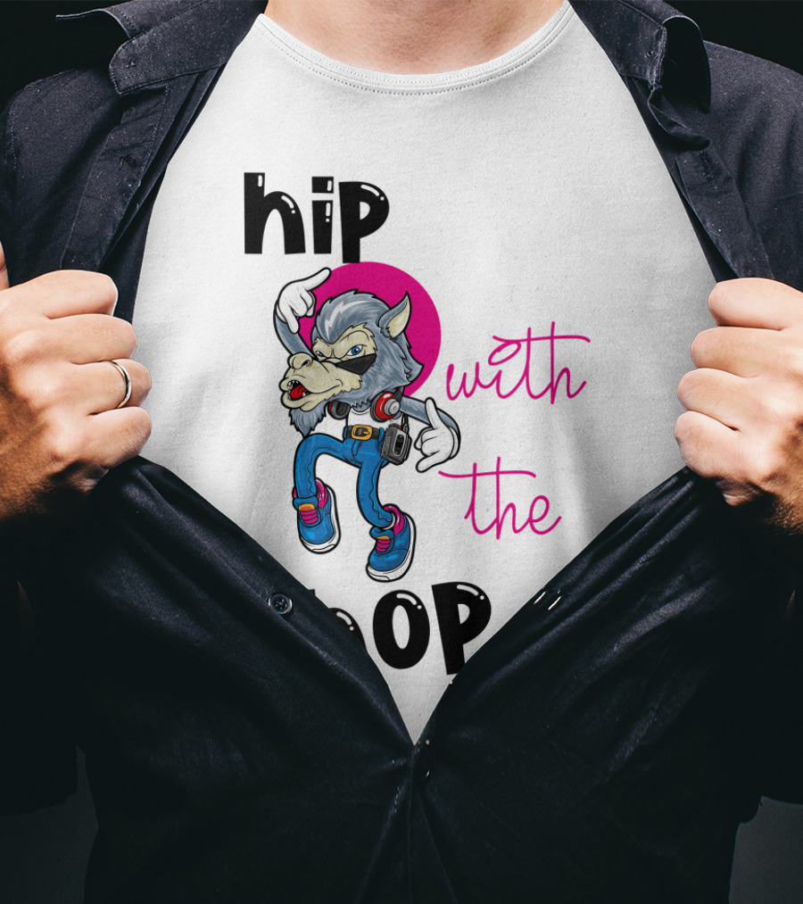 Hip With The Hop Dancing Donkey In Headphones Animation T-Shirt