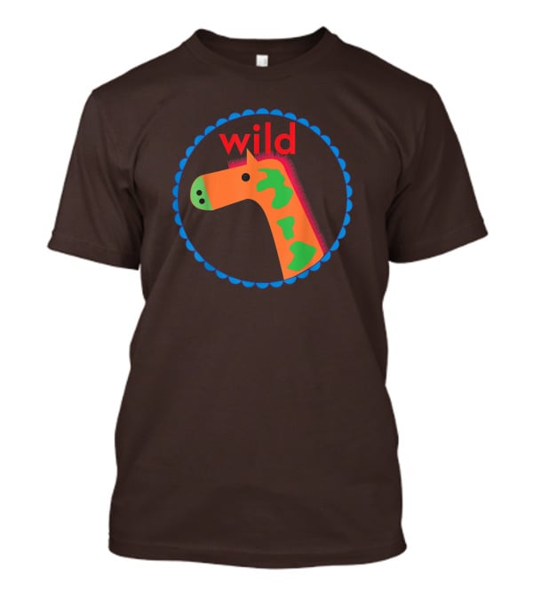 Wild Horse Multicolored Pattern Circle T-Shirt