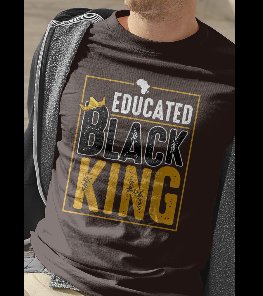 Educated Black King Africa Crown T-Shirt