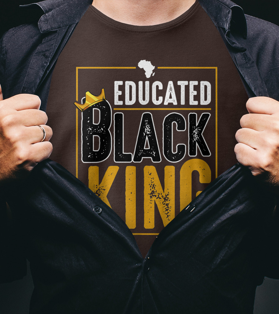 Educated Black King Africa Crown T-Shirt