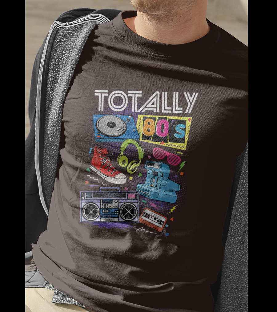 Totally 80s Boombox Cassette Tape T-Shirt