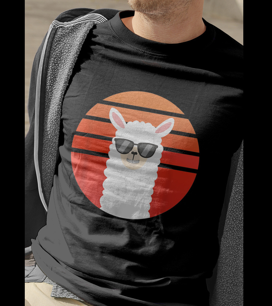 Alpaca Grin Sunset Shades T-Shirt