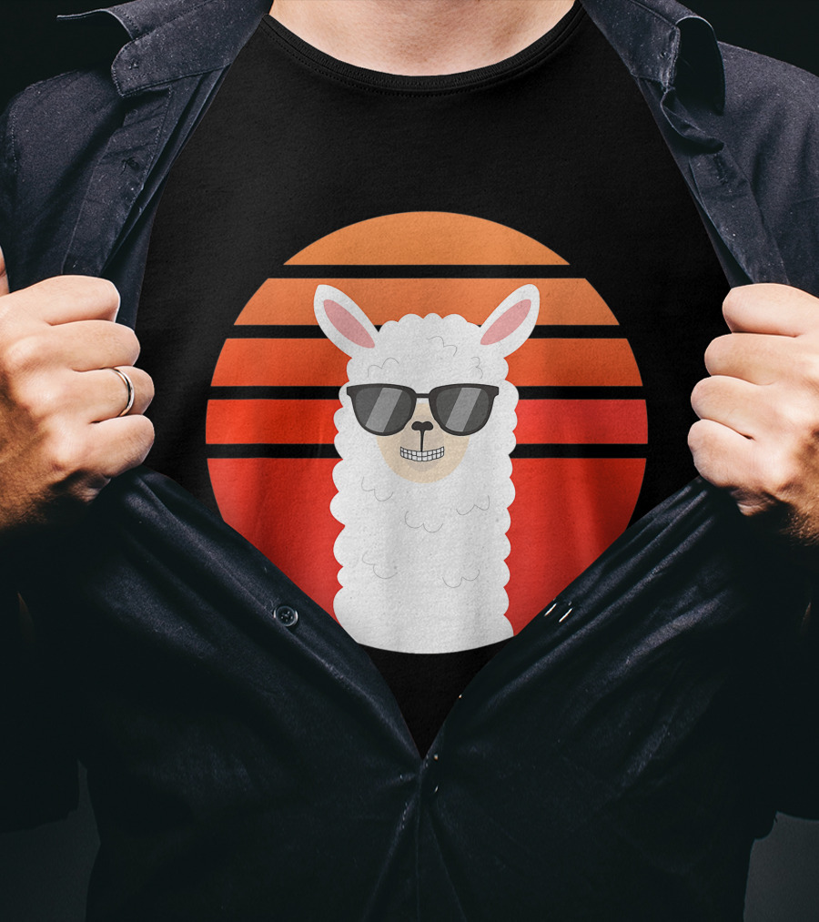 Alpaca Grin Sunset Shades T-Shirt