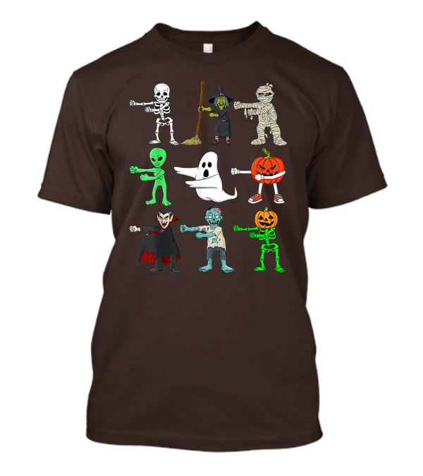 Halloween Floss Like A Boss Skeleton Witch Mummy Alien Ghost Pumpkin Dracula Zombie T-Shirt
