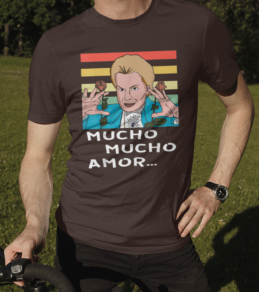 Mucho Mucho Amor Walter Mercado Nostalgic Iconic Look Roses Retro Vibes T-Shirt