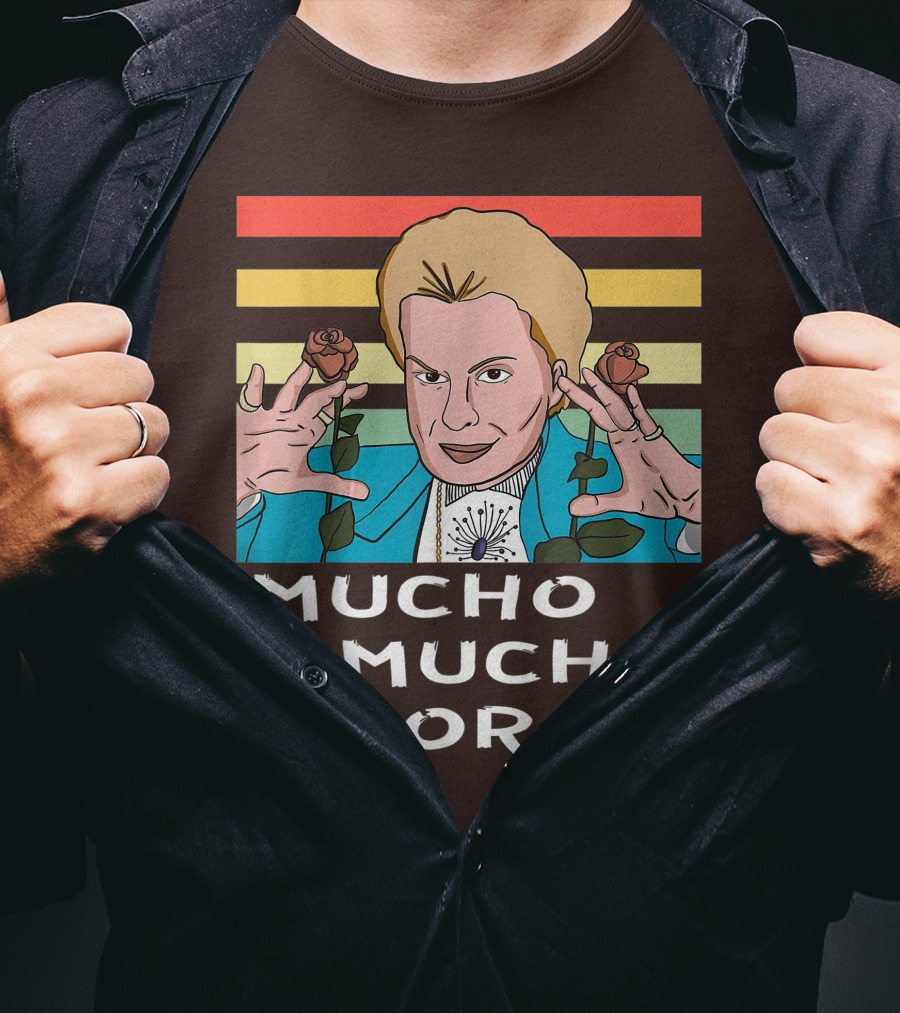 Mucho Mucho Amor Walter Mercado Nostalgic Iconic Look Roses Retro Vibes T-Shirt