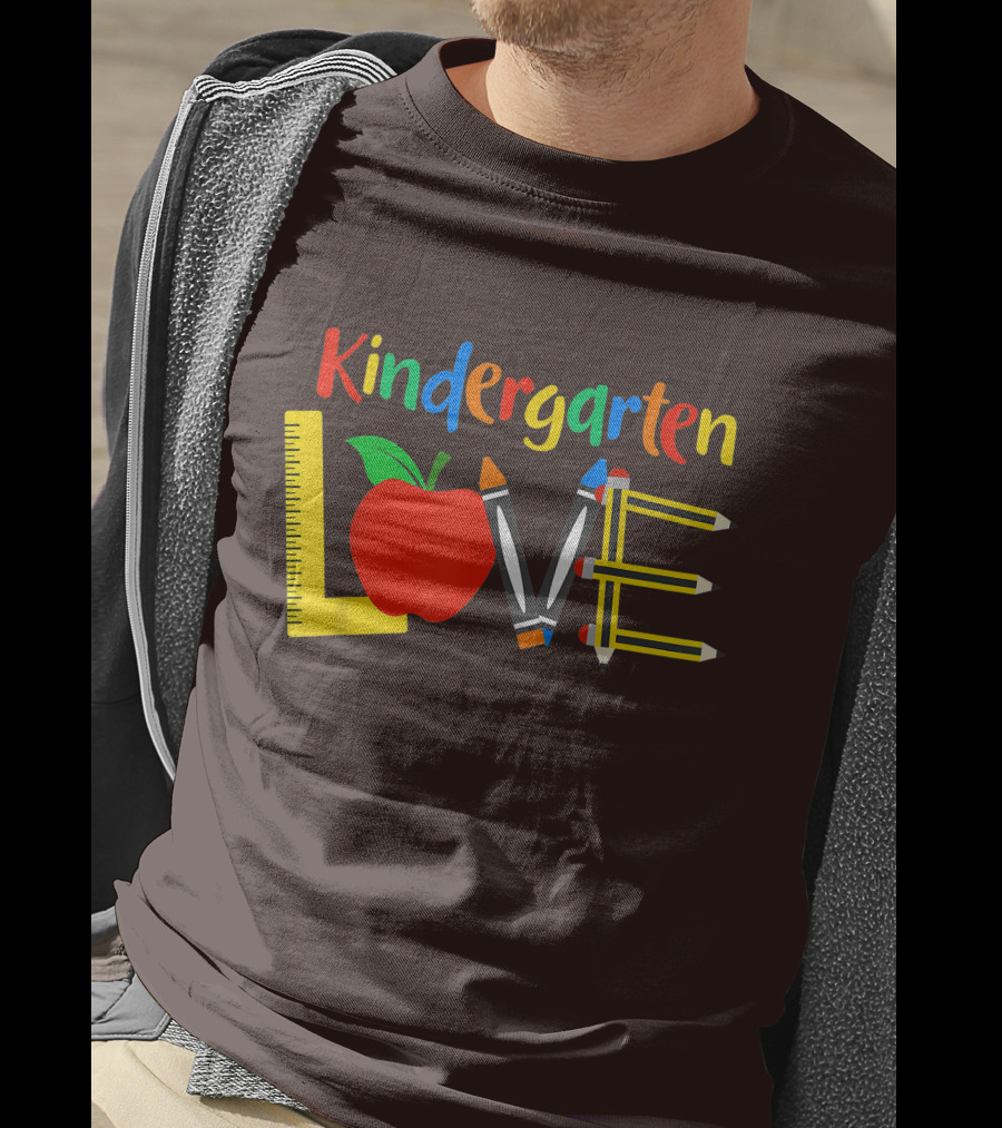 Kindergarten Love Teacher Student Classroom Tools T-Shirt