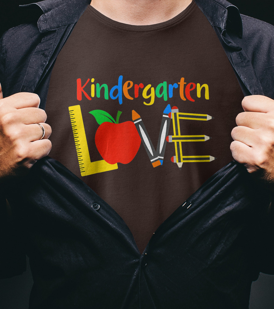 Kindergarten Love Teacher Student Classroom Tools T-Shirt