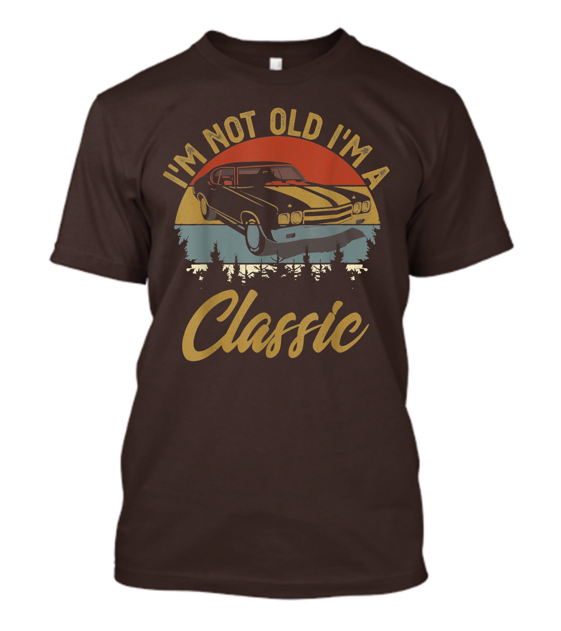 I'm Not Old I'm A Classic Vintage Car Retro Sunset Forest T-Shirt
