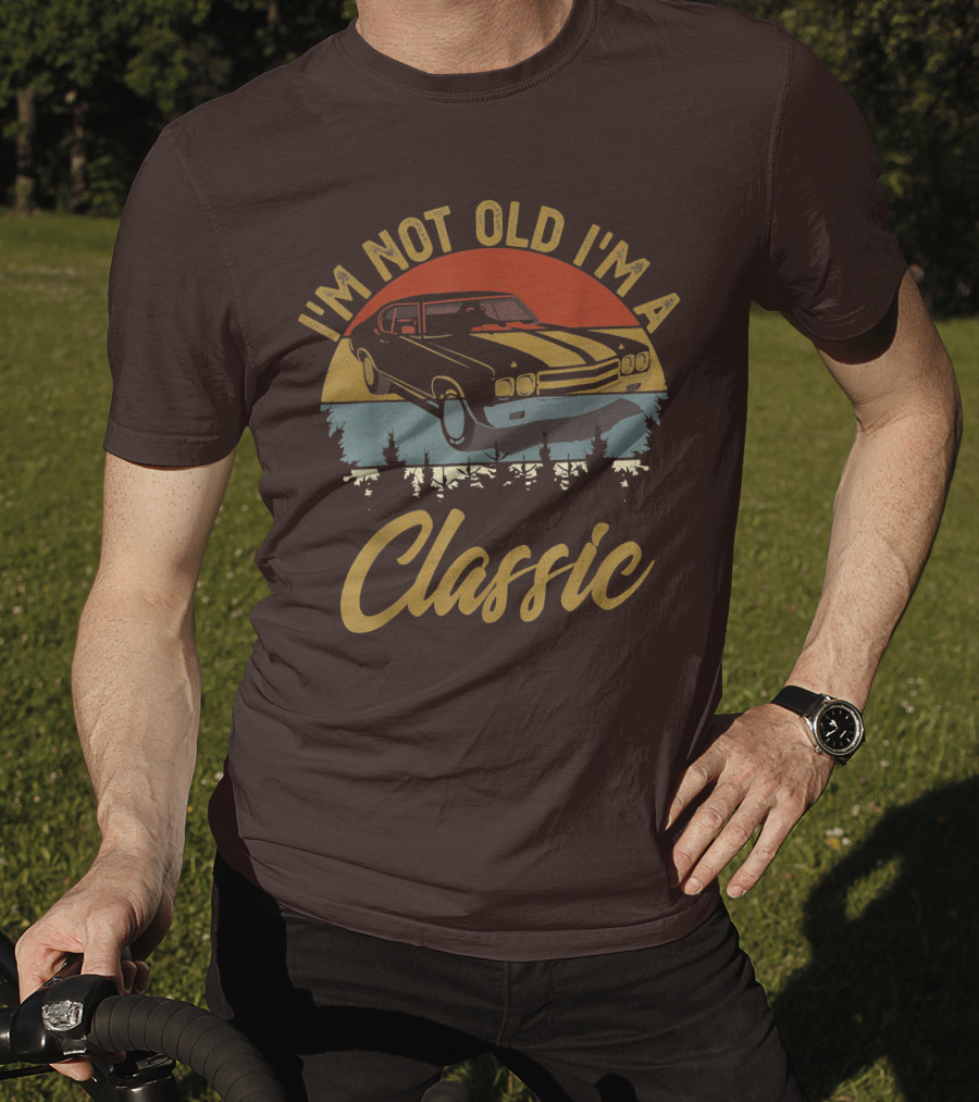 I'm Not Old I'm A Classic Vintage Car Retro Sunset Forest T-Shirt