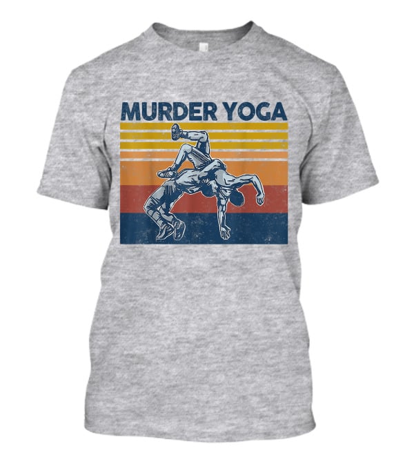 Murder Yoga Funny Vintage Brazilian Jiu Jitsu Wrestling T-Shirt