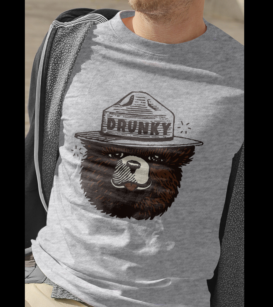 Drunky The Bear With Hat T-Shirt