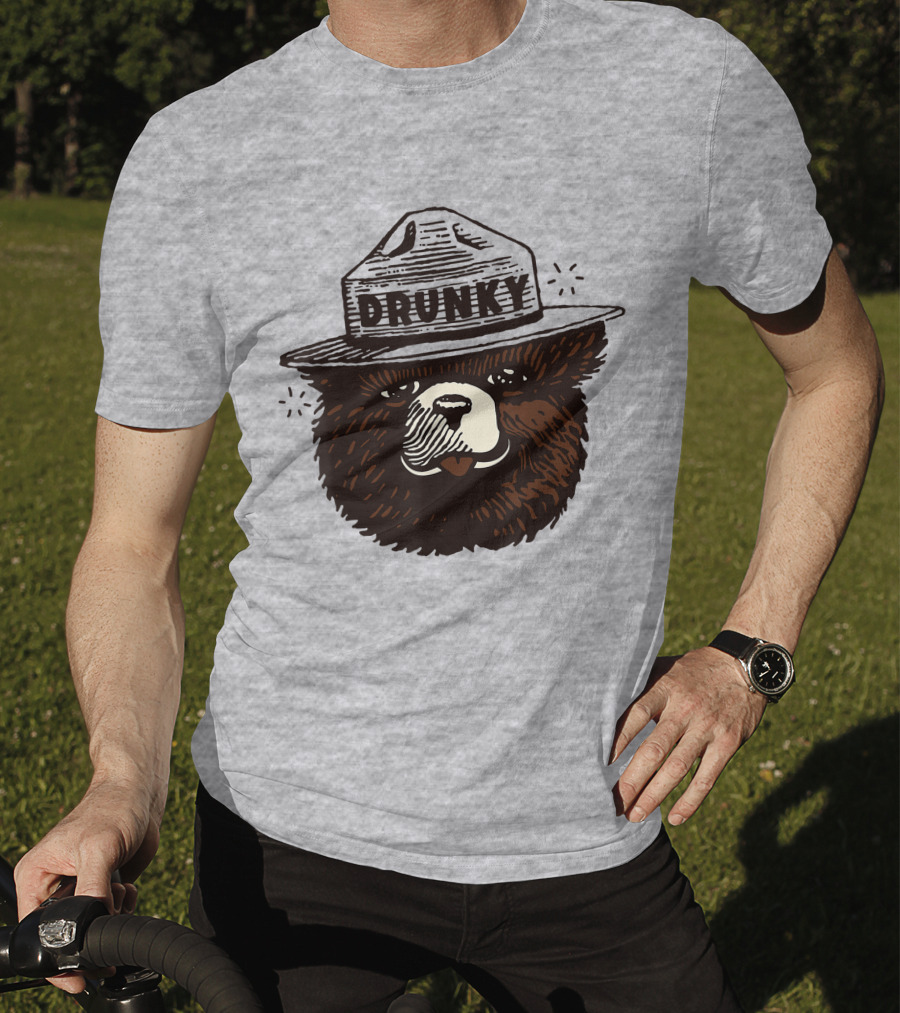 Drunky The Bear With Hat T-Shirt