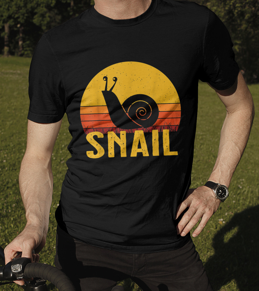 Snail Retro Sunset T-Shirt