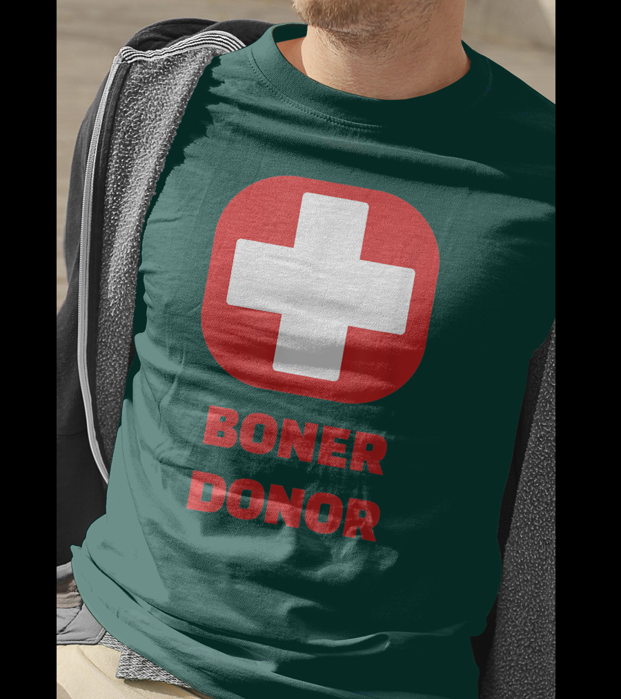 Boner Donor Funny Red Cross T-Shirt