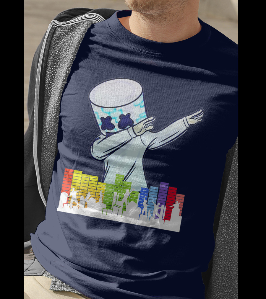 All I Want For Christmas Is Marshmallow DJ Dance Love Mello Dabbing Music Equalizer T-Shirt