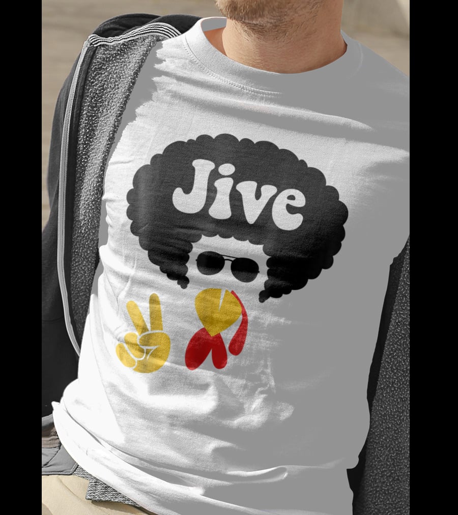 Jive Turkey Face Peace Sign T-Shirt