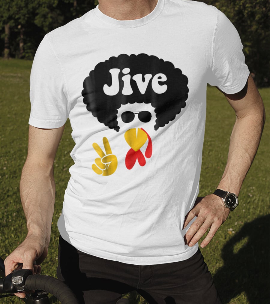 Jive Turkey Face Peace Sign T-Shirt