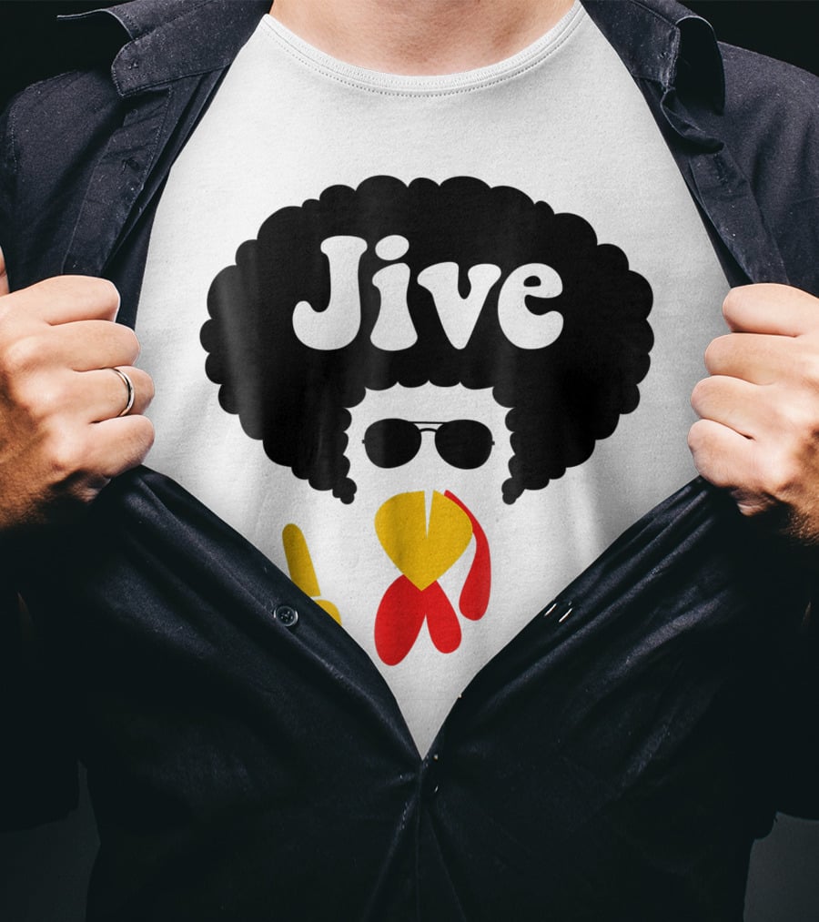Jive Turkey Face Peace Sign T-Shirt