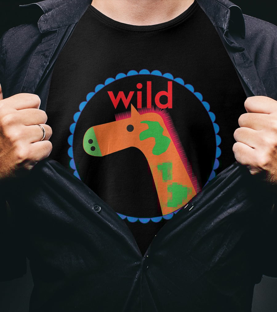 Wild Orange Green Giraffe T-Shirt