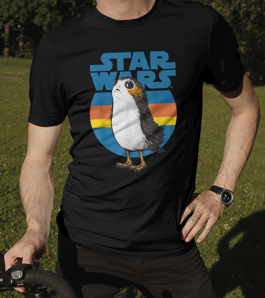 Star Wars Porg Retro Stripes T-Shirt