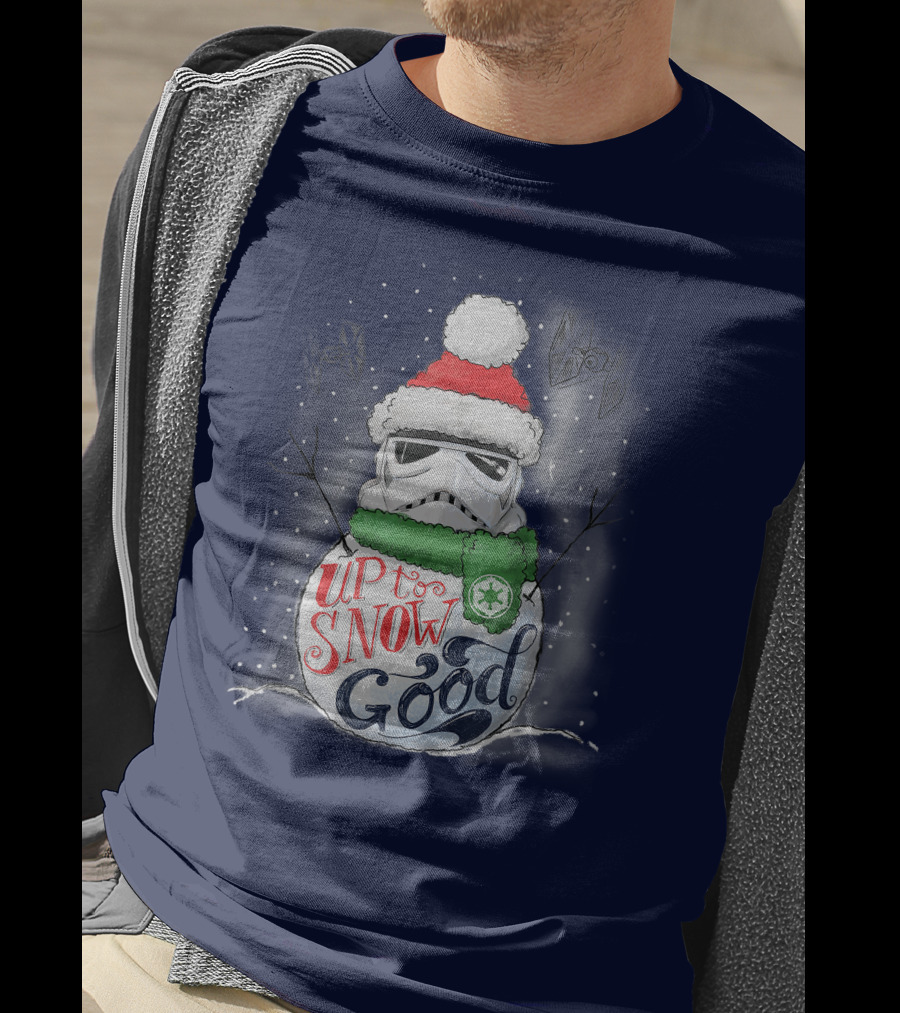 Star Wars Stormtrooper Up To Snow Good Funny Holiday Christmas Snowman Scarf TIE Fighters T-Shirt