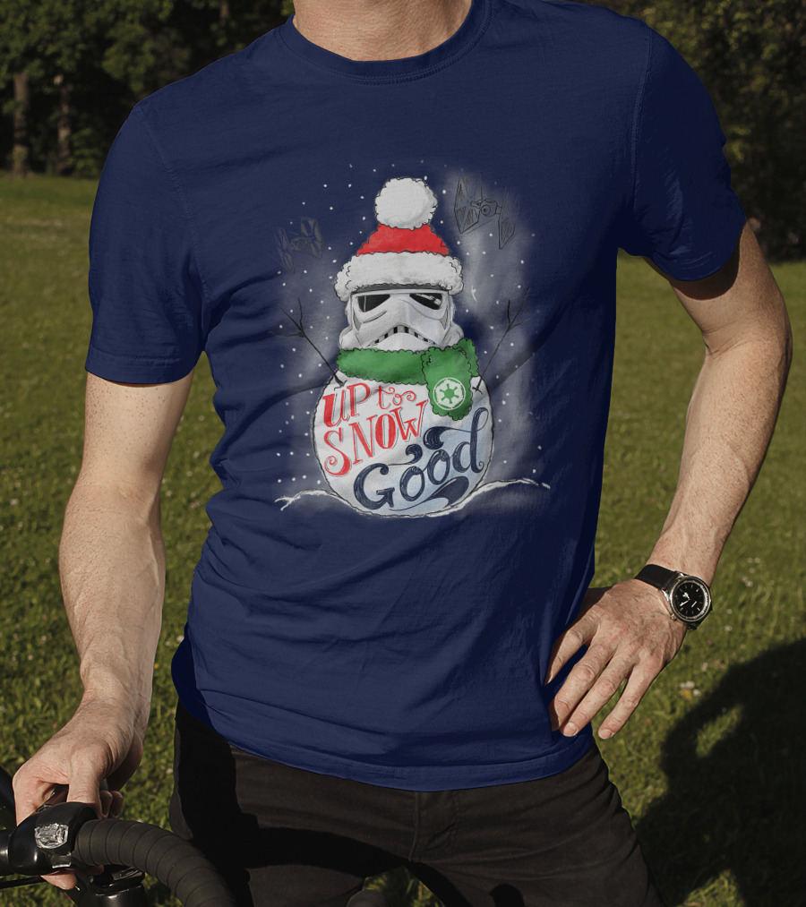 Star Wars Stormtrooper Up To Snow Good Funny Holiday Christmas Snowman Scarf TIE Fighters T-Shirt