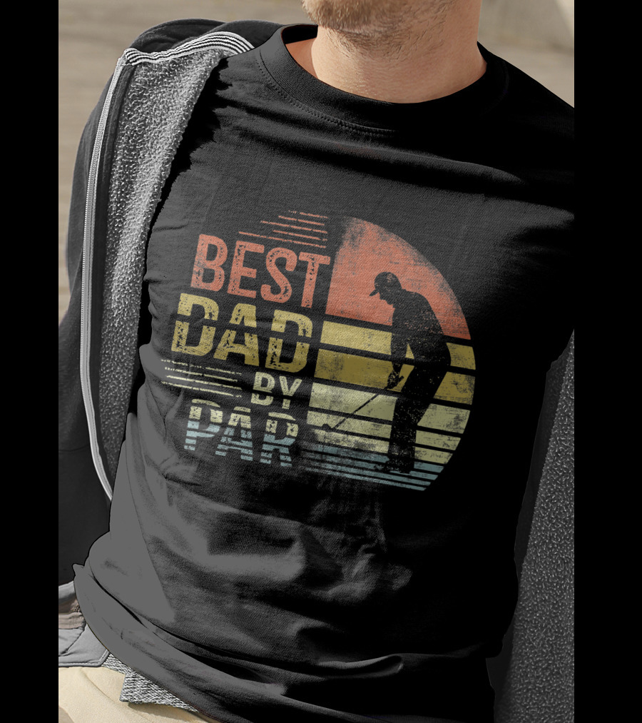 Best Dad By Par Father's Day Golf Lover Golfer T-Shirt