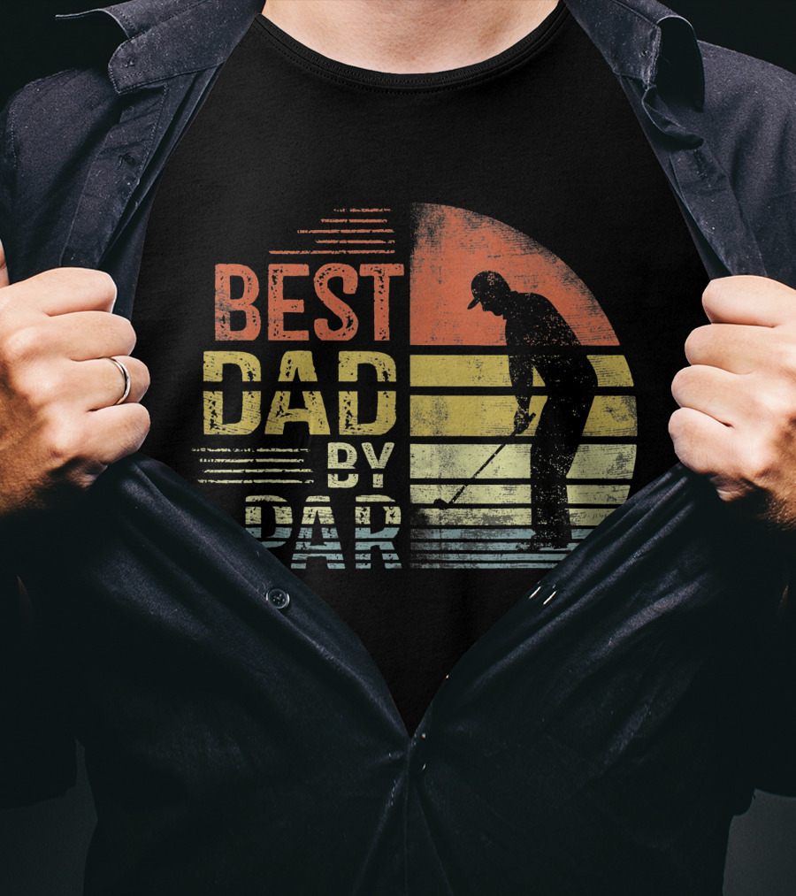 Best Dad By Par Father's Day Golf Lover Golfer T-Shirt