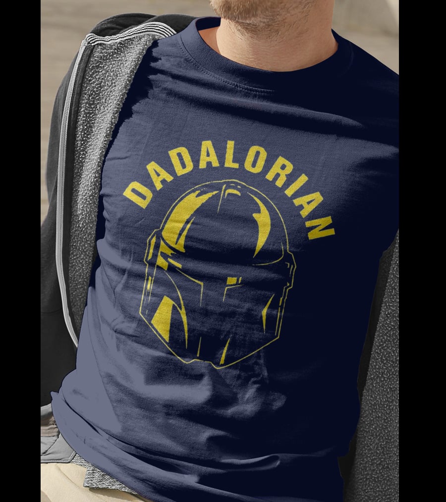 Dadalorian Star Wars Mandalorian Helmet Design For Dads T-Shirt