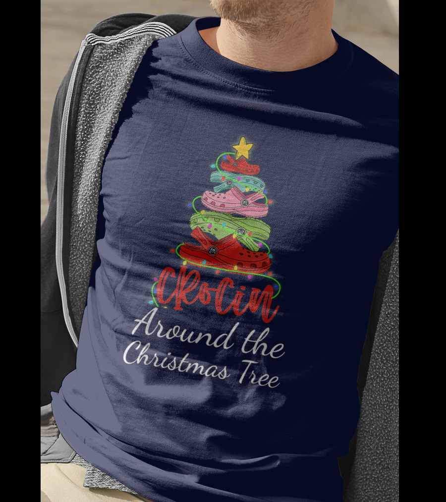 Crocin Around The Christmas Tree Holiday Footwear T-Shirt